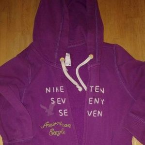 American eagle size med 3/4 sleeve hoodie vguc